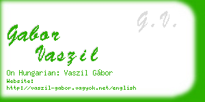 gabor vaszil business card